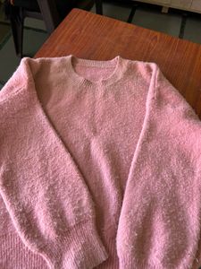 Pink Fuzzy Knit Sweater