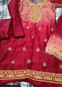 Designer Embroidered Kurta Set with Dupatta