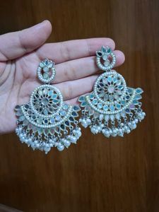 Elegant Mirror Work Earrings