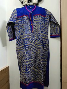 Blue Printed Kurta