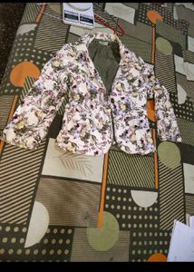 Floral Print Blazer autumn wear