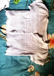 🎂 Chic White Button-Up used as jacket or top