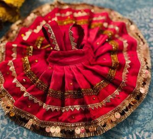 Beautiful Red & Gold laddu Gopal Dress