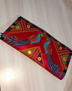 Beautiful Multicolored Peacock Purse