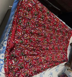 Red Sequin Ethnic skirt