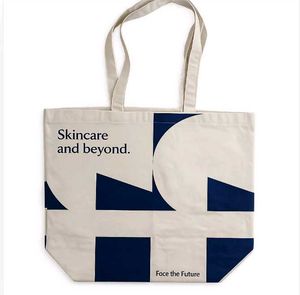 White Tote Bag with "Skincare and beyond."