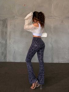 Stylish Flared Print Pants