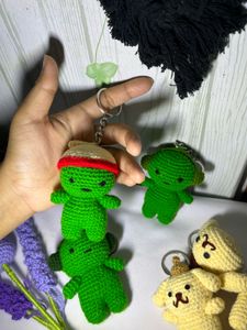 Crochet Amigurumi Handmade Smiski Keychain