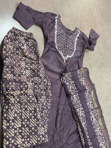 Elegant Purple Kurta Set with Dupatta
