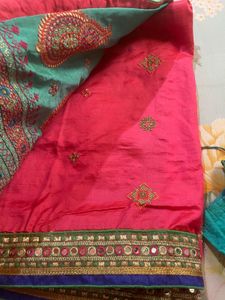 Embroidered Silk Saree