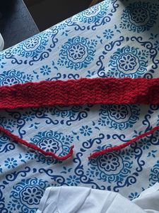 Crochet Red Hair Band