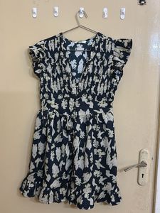 Stylish Smocked Floral Dress