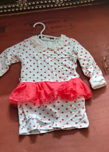 White Polka Dot Kurta Set