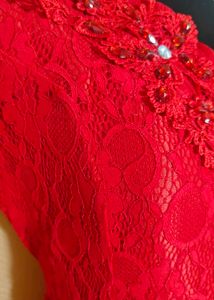 Stunning Red Embellished Gown