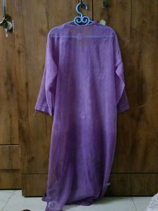 Elegant Purple Chikankari Kurta