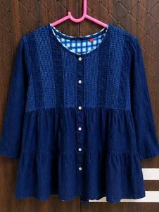 combo of 2 .Boho Blue Tiered Kurta