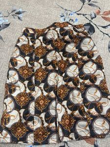 Elegant Printed Midi Skirt