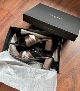 Black &amp; Copper Block Heels