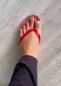 Cute pink flip flops