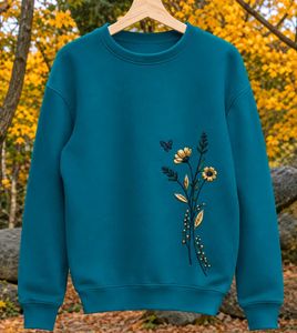 Embroidered Floral Sweatshirt