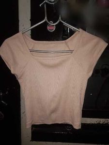 Cream crop top
