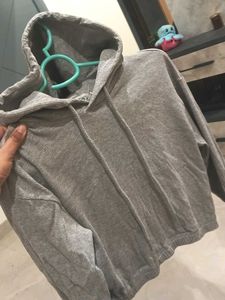 H&amp;M Cropped Grey Hoodie
