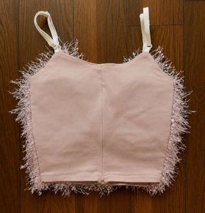 Fuzzy Pink Padded Camisole Top