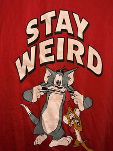 Red Tom &amp; Jerry "Stay Weird" T-Shirt
