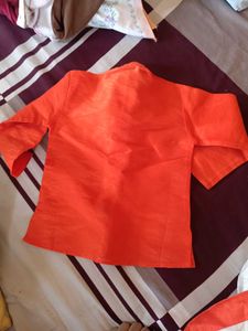 Orange Kurta with Dhoti Pants