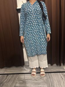 Stylish Teal Printed Kurta