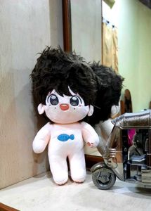Cute Plush Doll with Fluffy Hair
