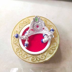 Pure Primium Silver Mukut for Ladoo Gopal ji