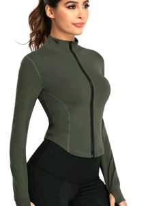 Olive Green Zip-Up Jacket