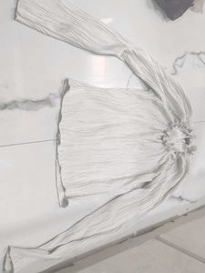 Pleated Long Sleeve Top