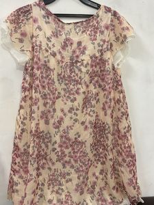 Floral Print Layered Dress