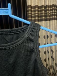 Black Ribbed Tank Top