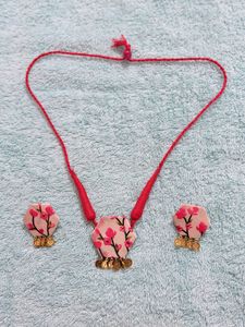 Handmade Floral Necklace & Earring Set