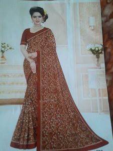 Stylish Printed Saree with Blouse