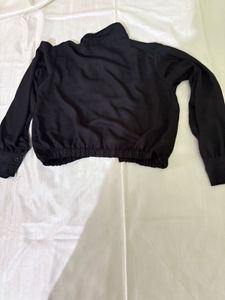 Chic Black Button-Up Top