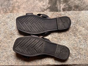Elegant Black Leather Sandals