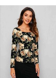 Floral Print Long Sleeve Top