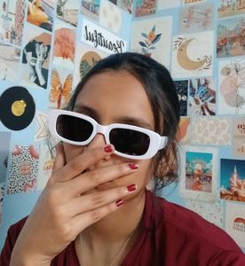 Trendy White Frame Sunglasses