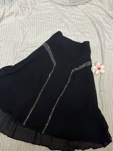 Elegant Black Skirt Y2k