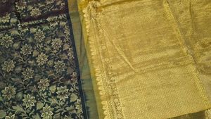 Elegant Silk Saree with Floral Motif
