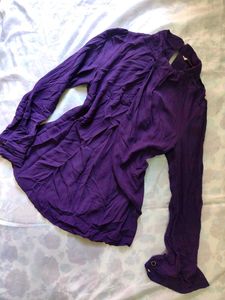 Purple Bell Sleeve Top