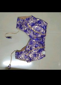 Mega Sleeves Blouse Ready made Blue