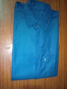 Men's Blue Cotton Shirt