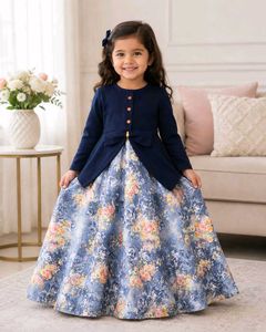 Adorable Floral Pre winter Dress for Girls