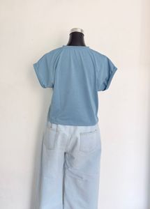 Blue "Awesome" Graphic T-Shirt