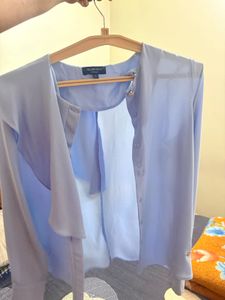 Stylish Light Blue Button-Up Top